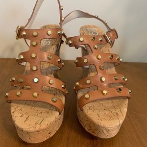 KORS Michael Kors Studded Wedge Sz 7